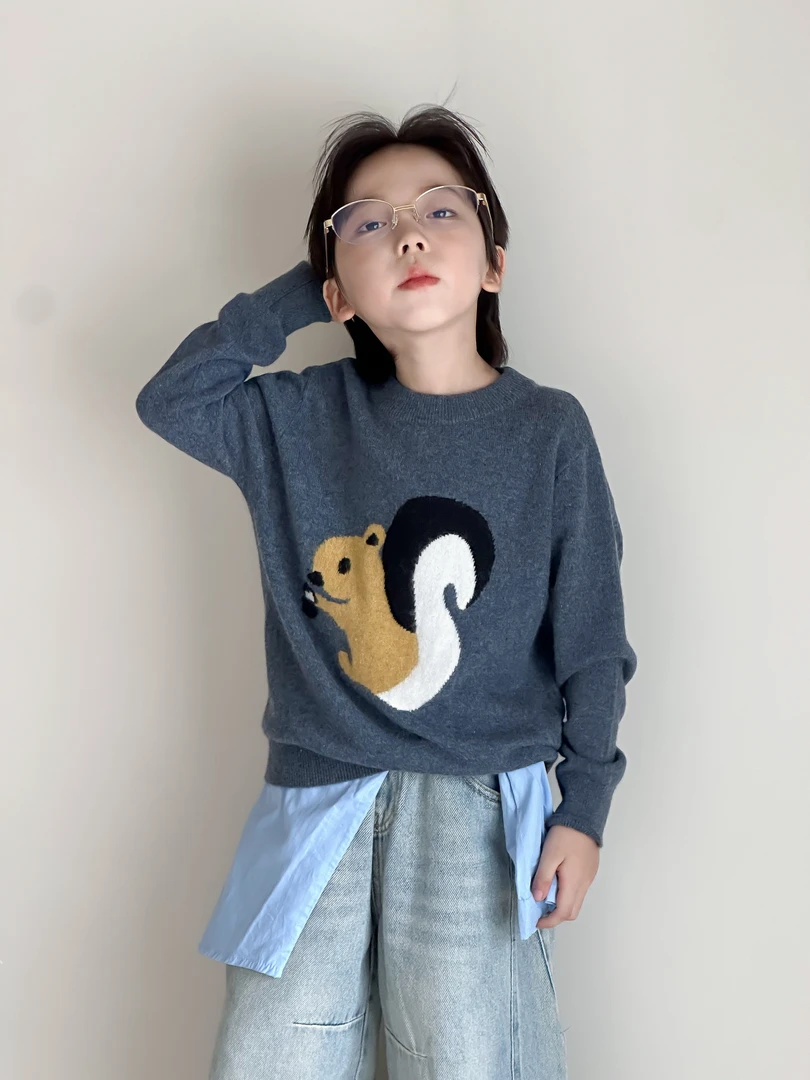 金姿满2025男女同款爆款松鼠55羊毛童