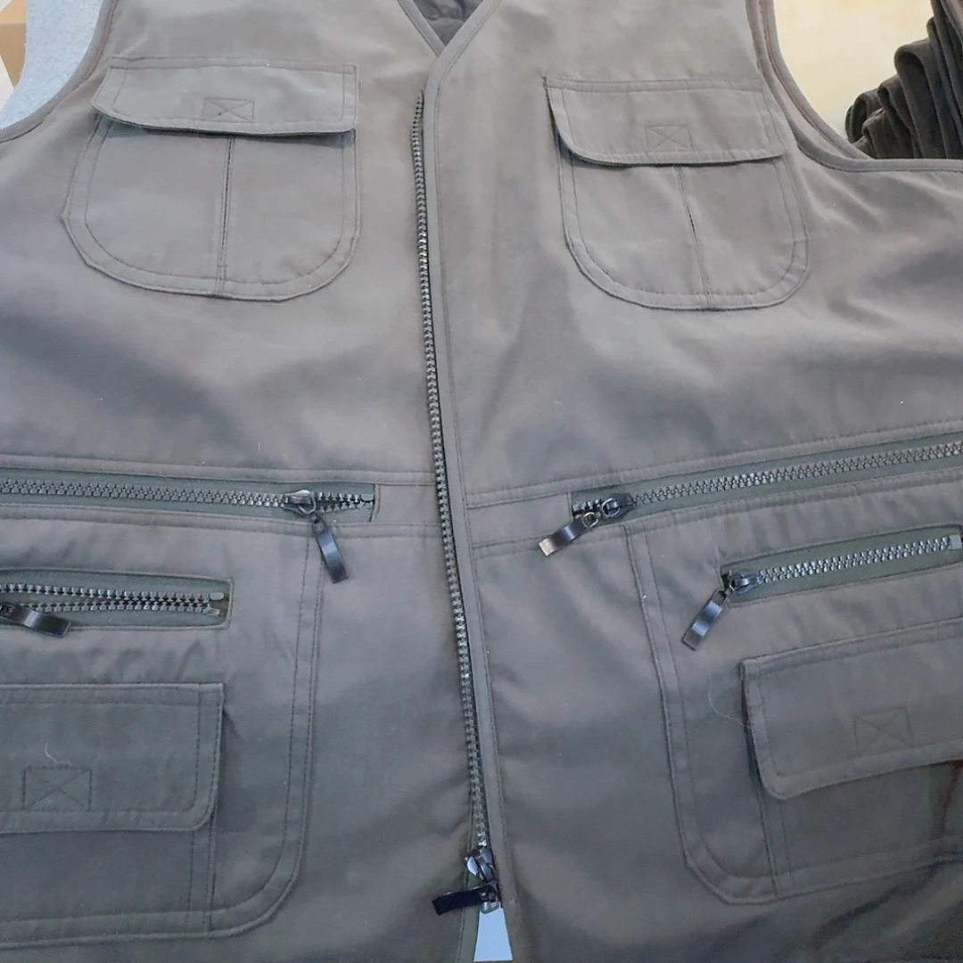 水***集羊剖层皮革5xl马甲