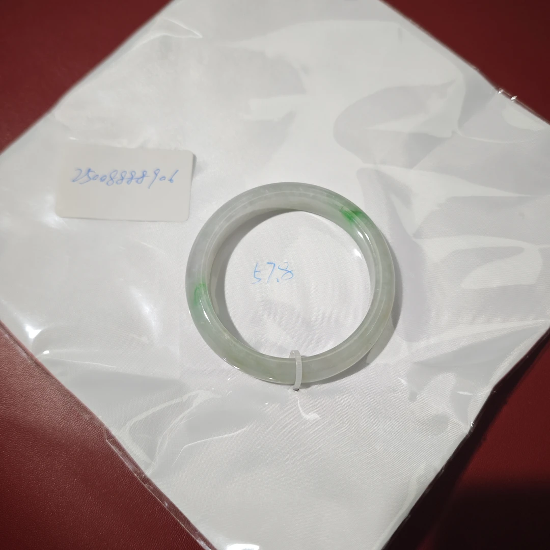 天然缅甸翡翠A货手镯 57.8 正圈