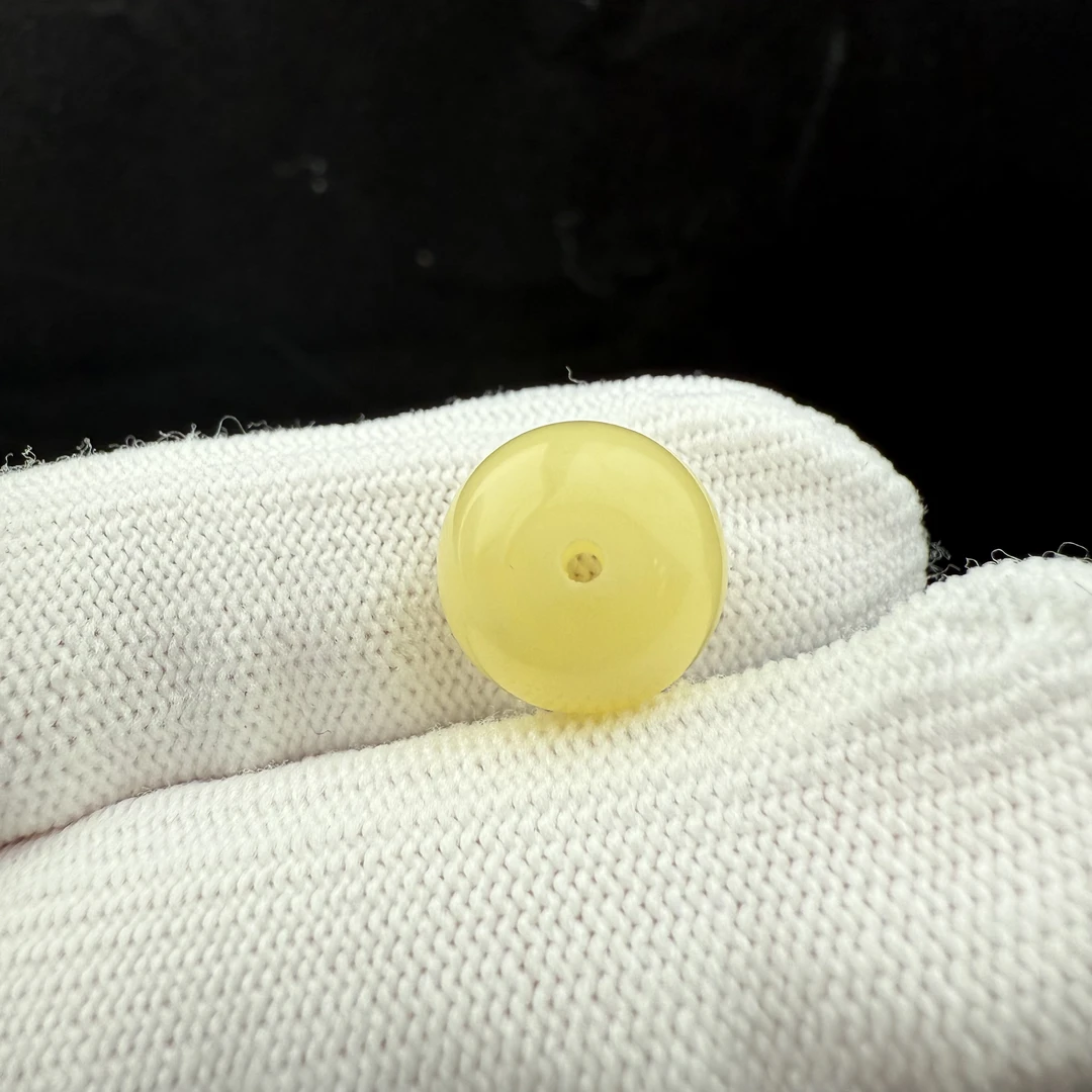 J2429天然原矿蜜蜡墩子12.4*10.5mm支持复检