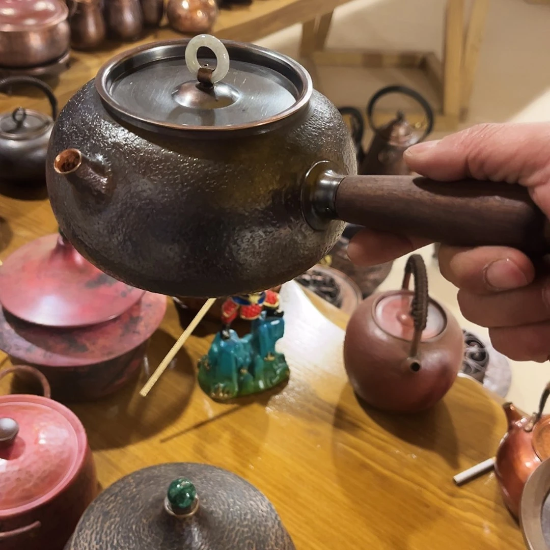 手工锻打工艺侧把壶1000复古荣