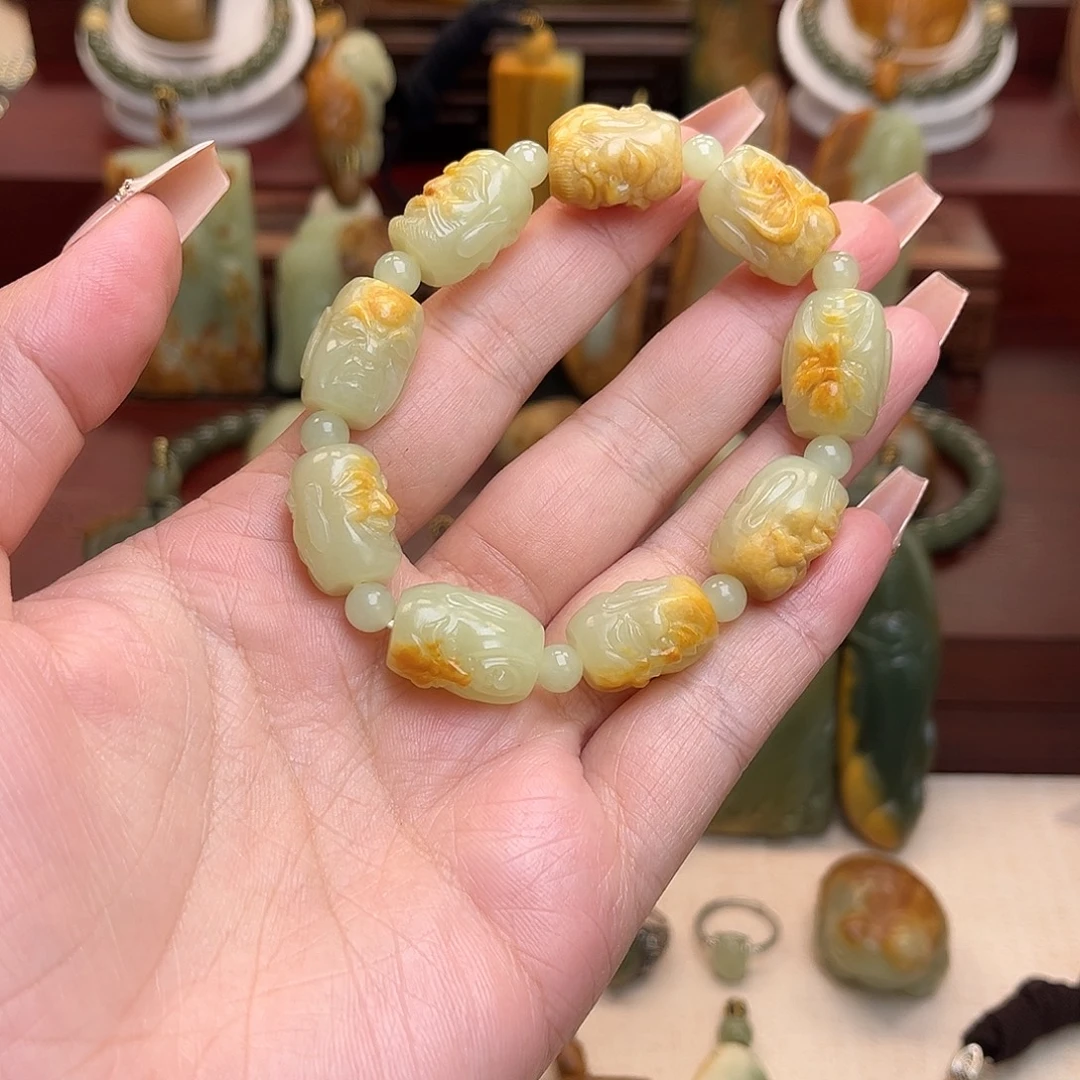 好***连岫岩河磨玉（透闪石质玉）未镶嵌手串