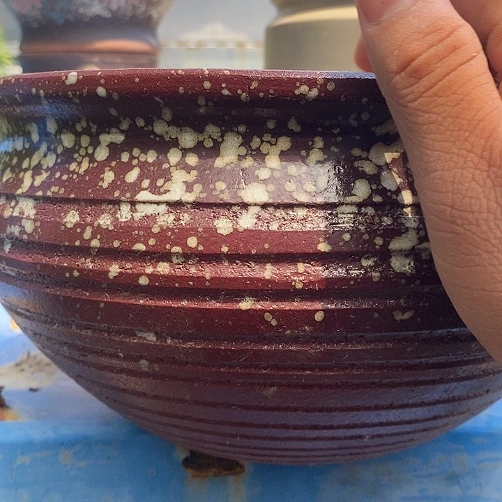 紫砂花盆尺寸口径   25高度  13