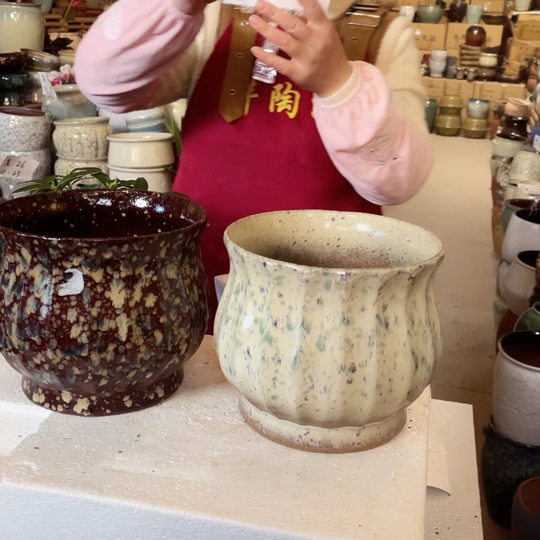 紫砂花盆高度19口径20