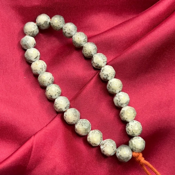 银标级10.2冰透全玉化大留白小胖墩星月菩提手串S10.2PDQYHBT