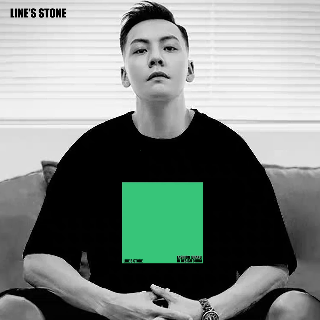 明星同款夜光T恤短袖夜光画板中性风体恤纯棉上衣宽松潮牌ins风