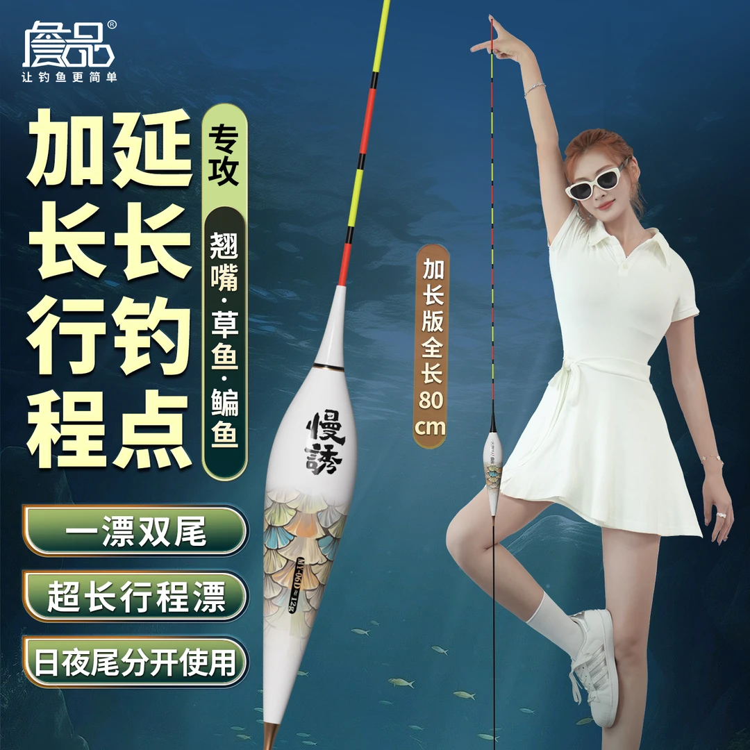 慢诱翘嘴草鱼鳊鱼加长行程浮漂日夜两用LED高灵敏醒目电子夜光漂