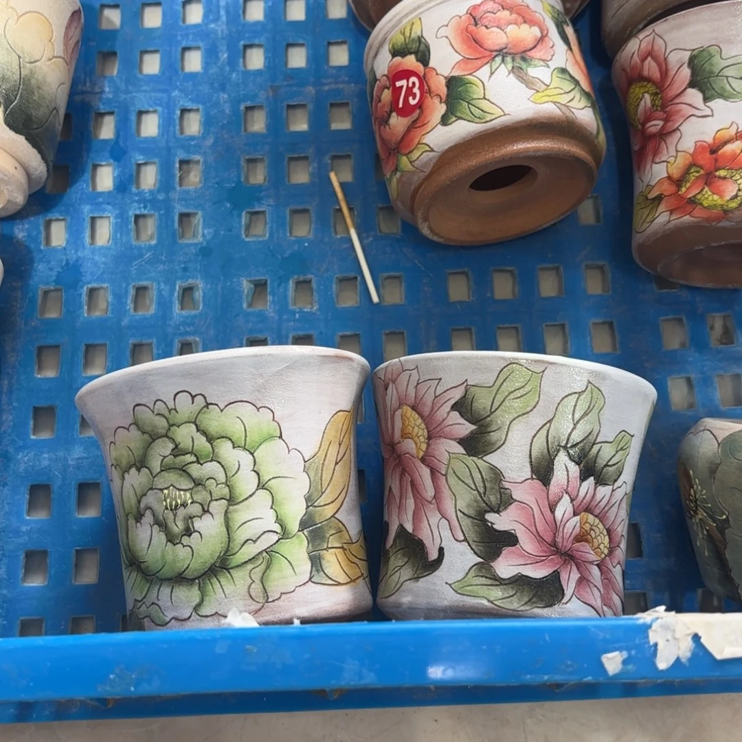 景德镇手绘花盆陶瓷9/10