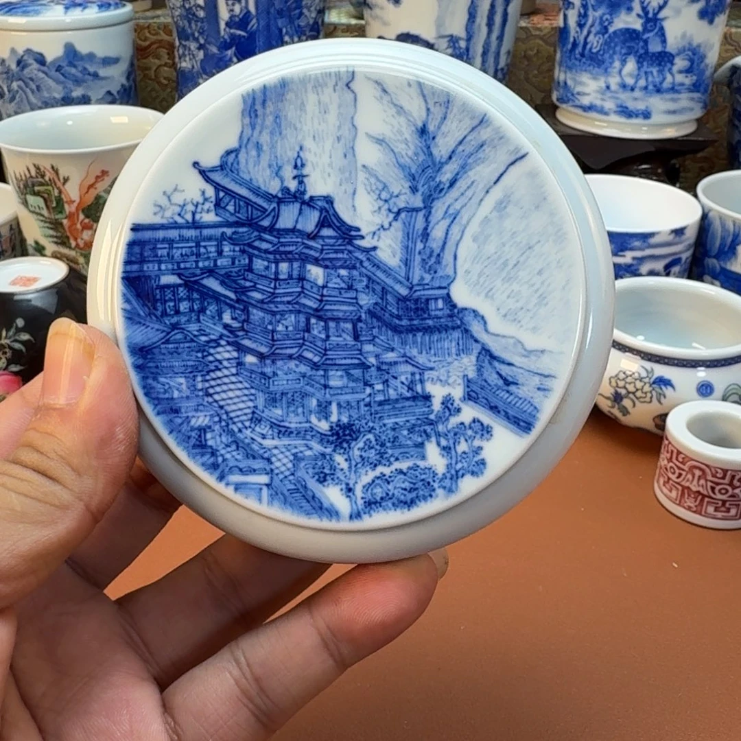 采***霖陶杯子景德镇全手工手绘陶瓷