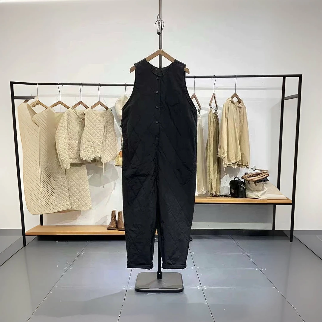 586简约 惊艳 可爱 减龄 秋冬夹棉背心连体棉裤