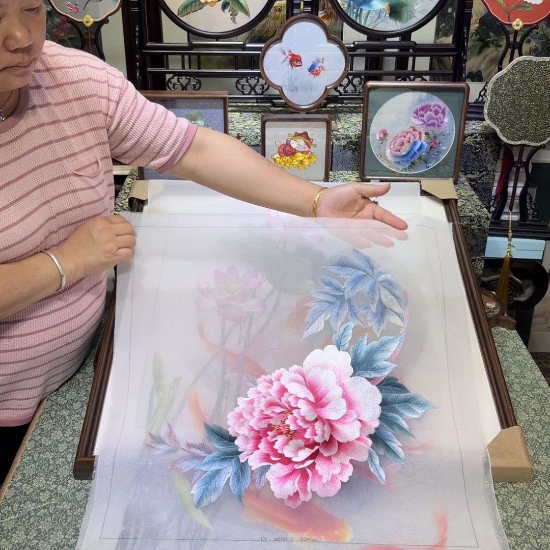 刺绣手工苏绣工艺制作技艺精湛