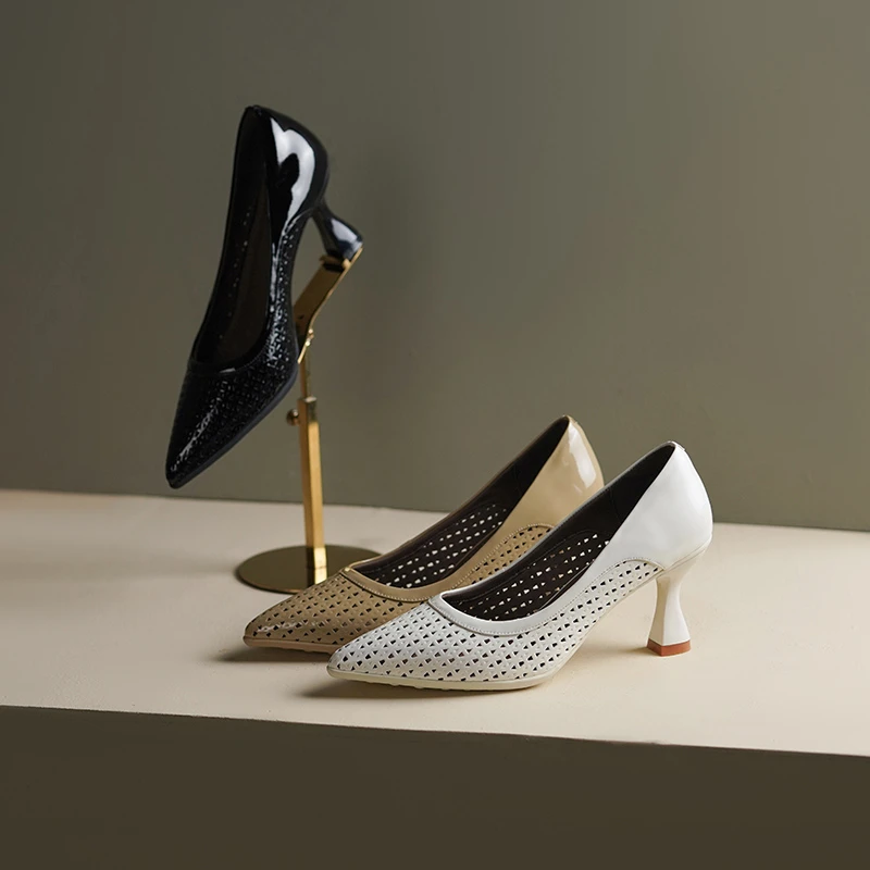 （跟高6cm）高跟鞋细跟浅口尖头法式高跟单鞋时尚轻奢百搭春夏跟鞋