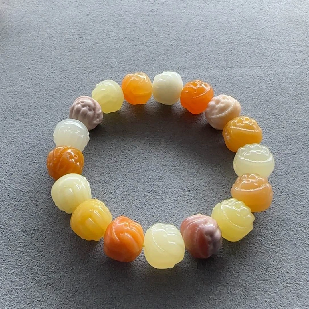 石英质玉（缅黄）手串未镶嵌