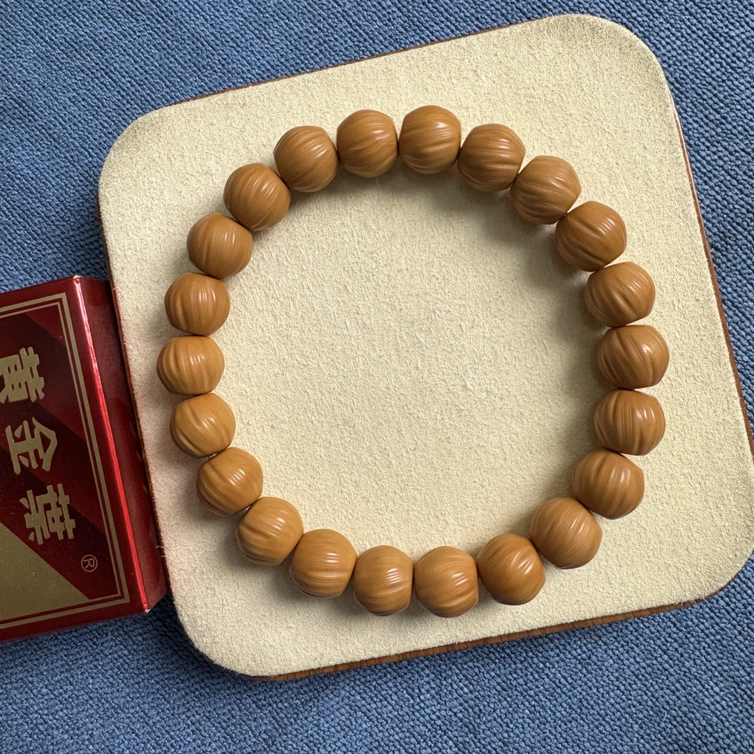 猴头核桃雕刻新款云锦男女单圈原皮原色男女手串正圆无暇