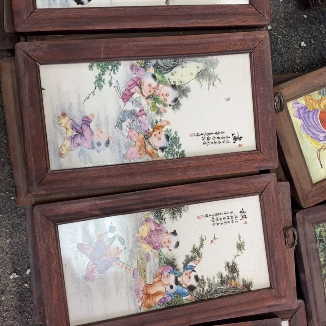 瓷片28*16厘米景德镇瓷板画柴窑烧制