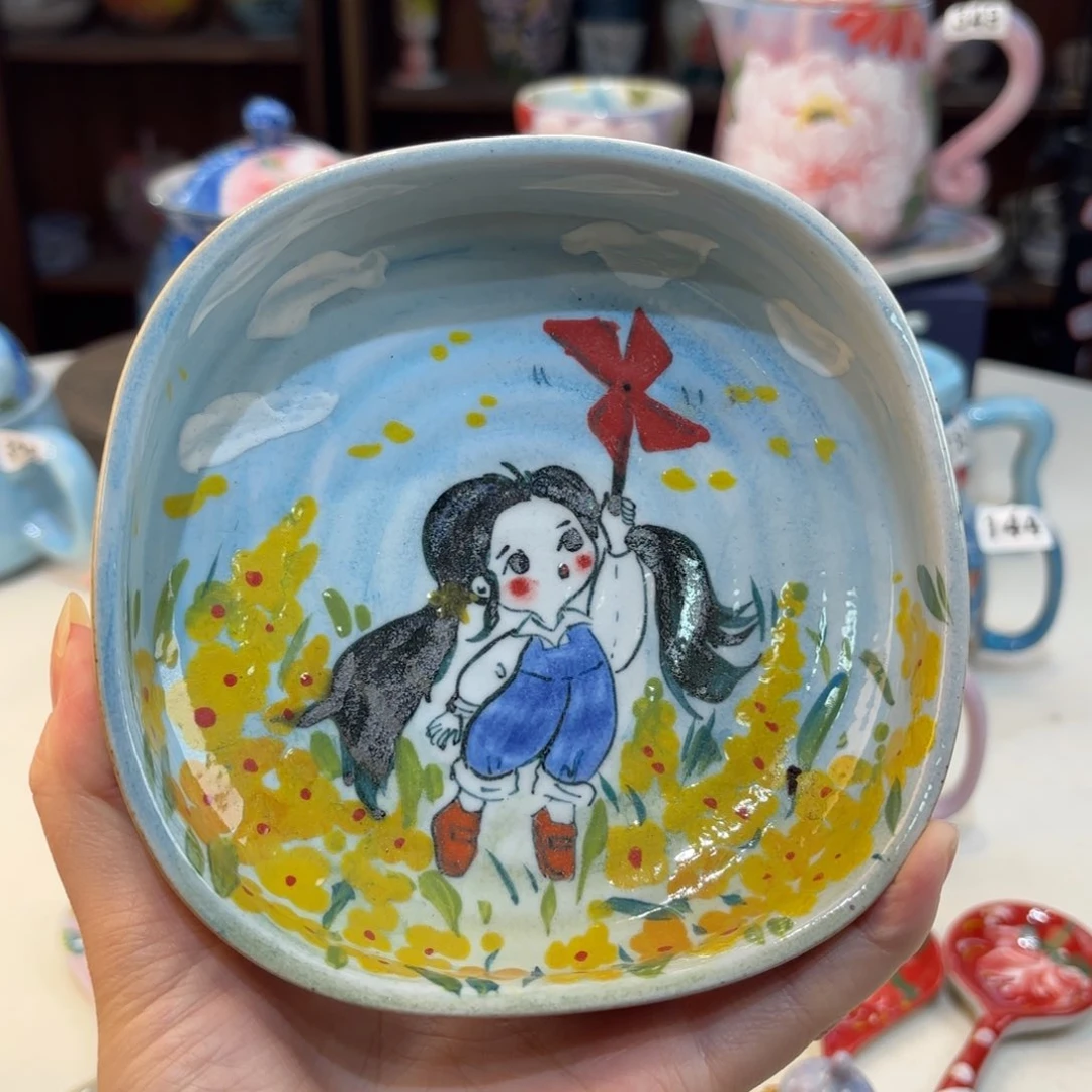 景德镇手绘高温釉下彩陶瓷茶具