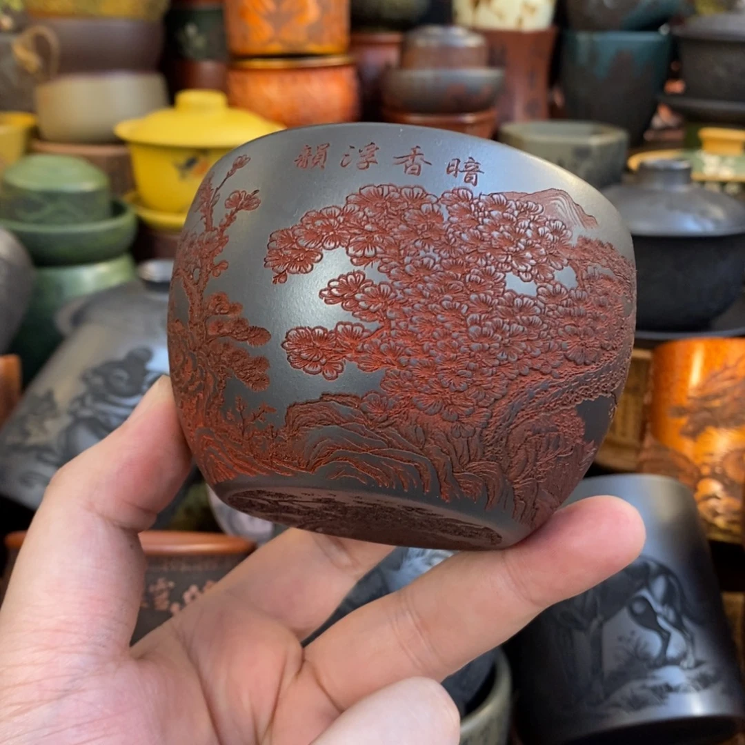 紫砂公道杯宜兴全手工紫砂杯