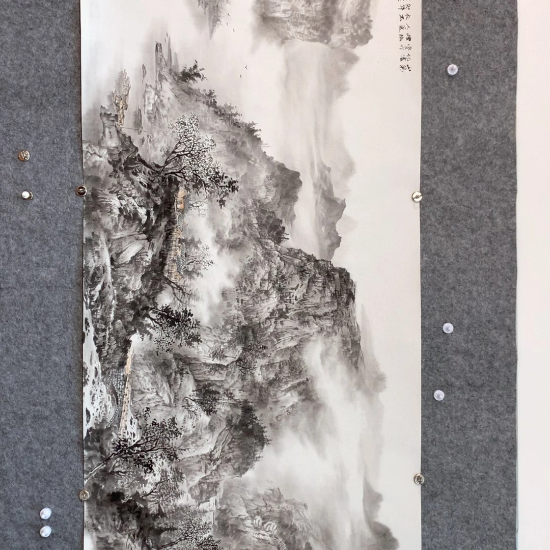 用***5国画山水作品写意