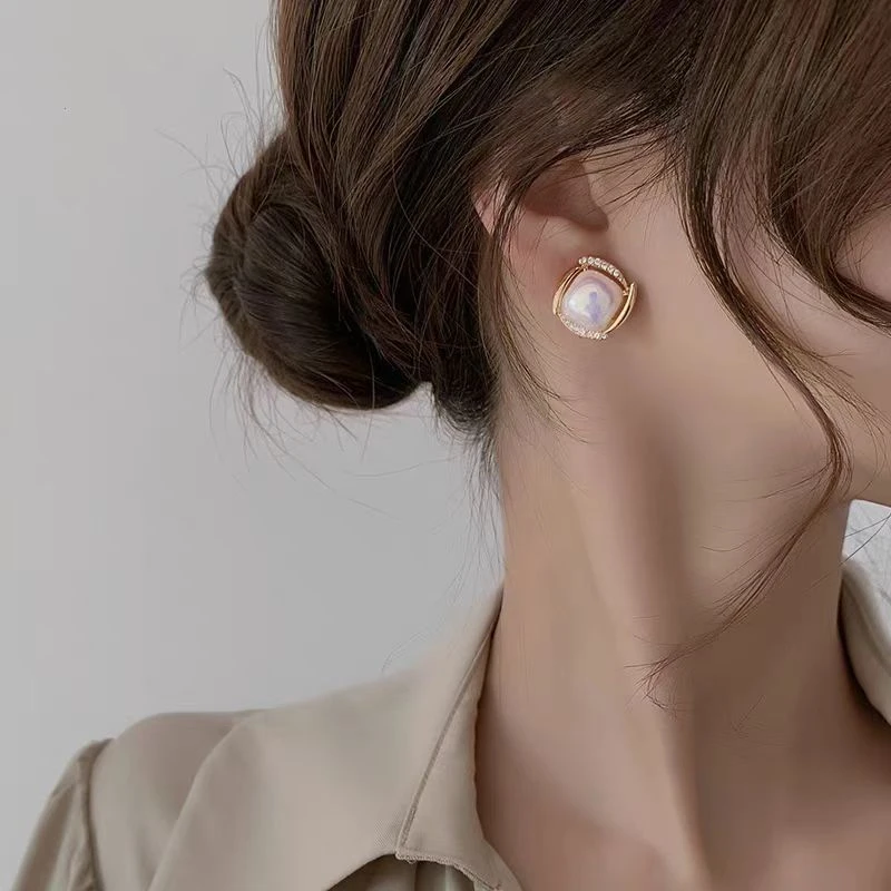 铜合金耳饰 925银针「冬事未眠」简约百搭款 J-125