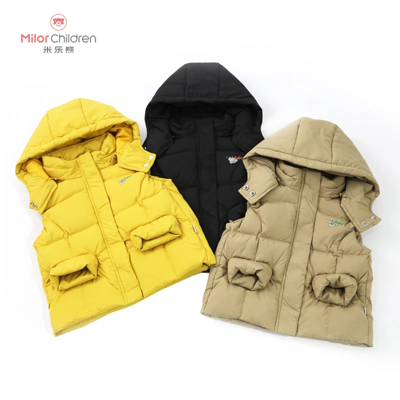 米乐熊儿童造型口袋羽绒马甲3086