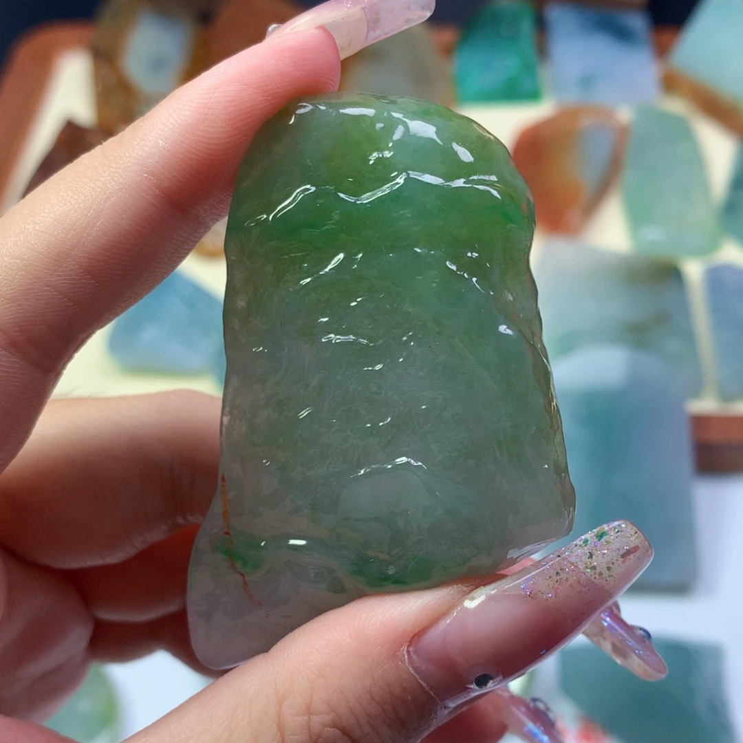 Q***子定制翡翠未镶嵌包工