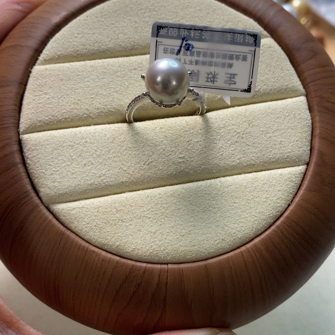 海水珍珠戒指银S925镶嵌