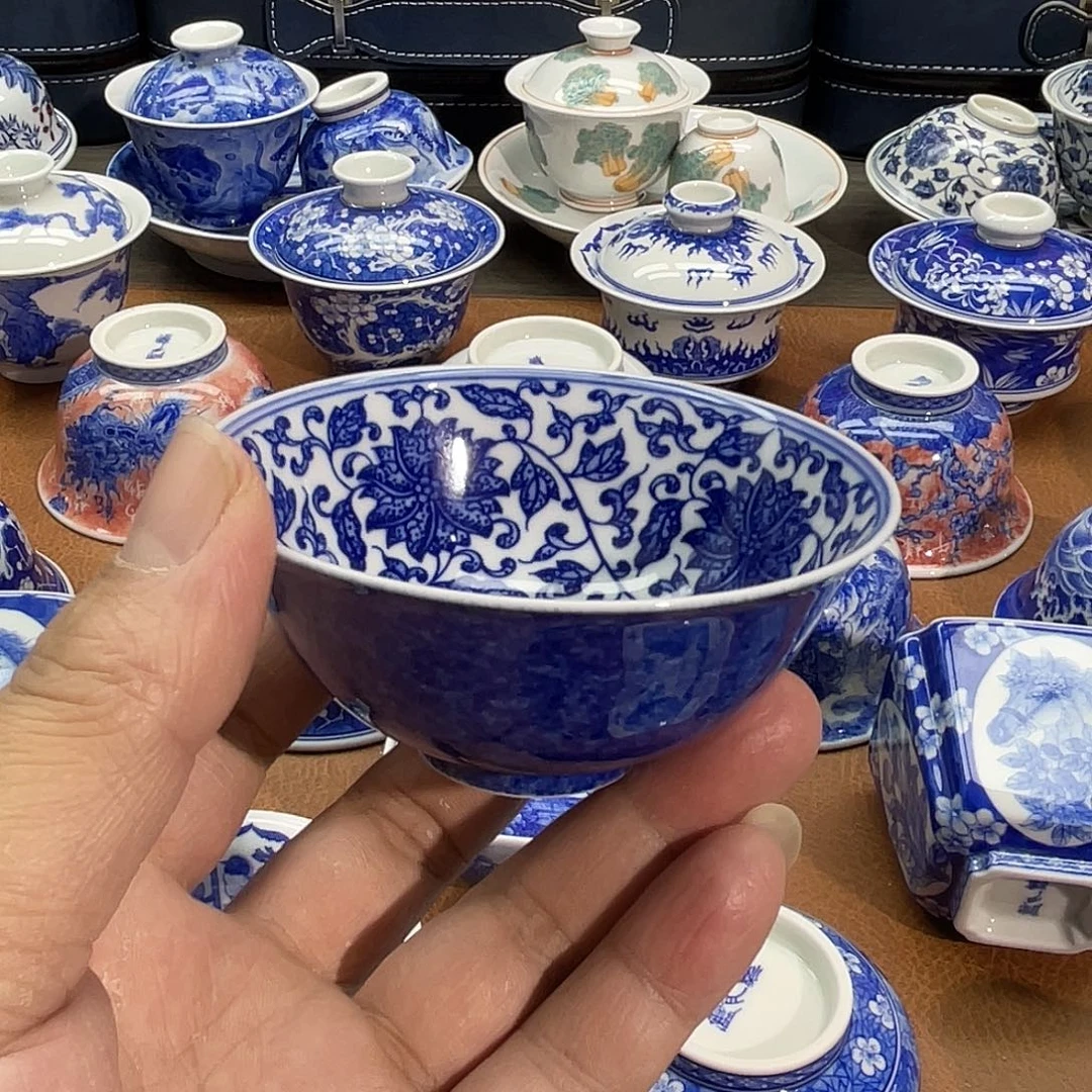 撒蓝  薄胎 金刚莲主人杯