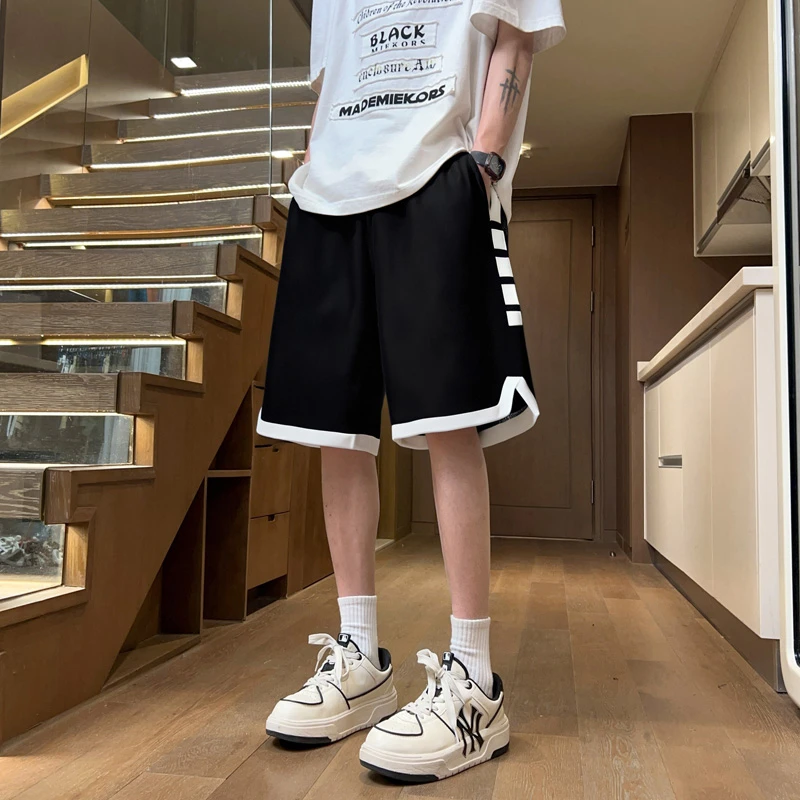 夏季美式薄款休闲运动篮球运动短裤青少年新款男生五分裤潮流宽松