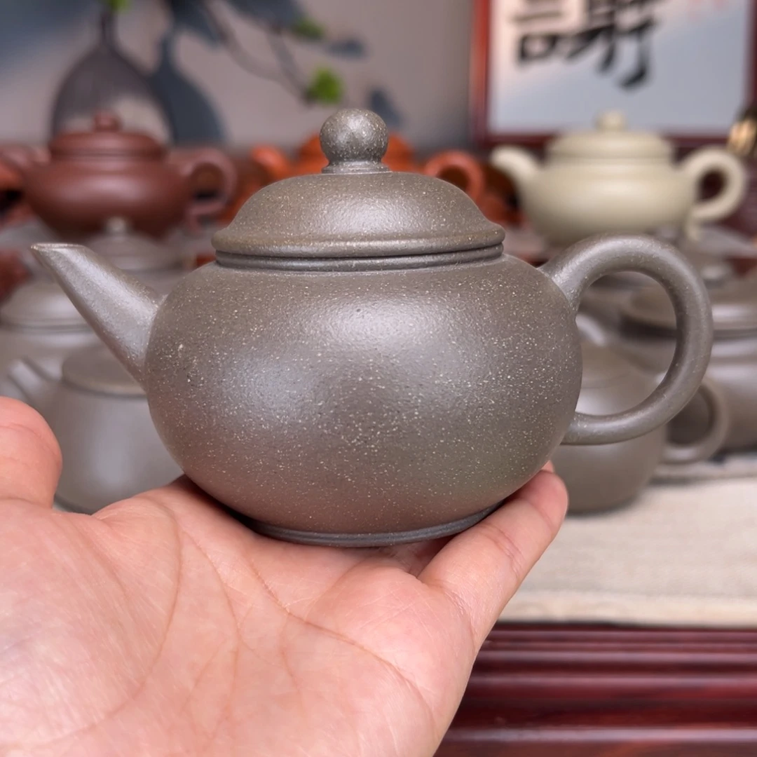 茶壶紫砂蟹壳青的200