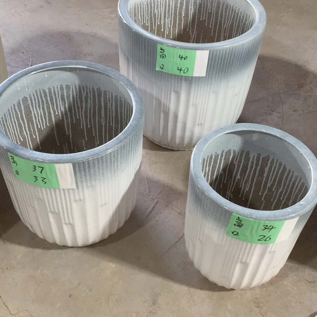 微瑕高温陶瓷花盆