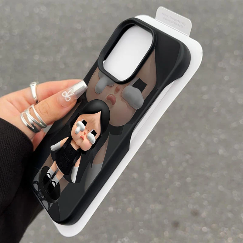 赫本风哭娃半包软适用苹果16/17promax15手机壳iphone14/12/11/13