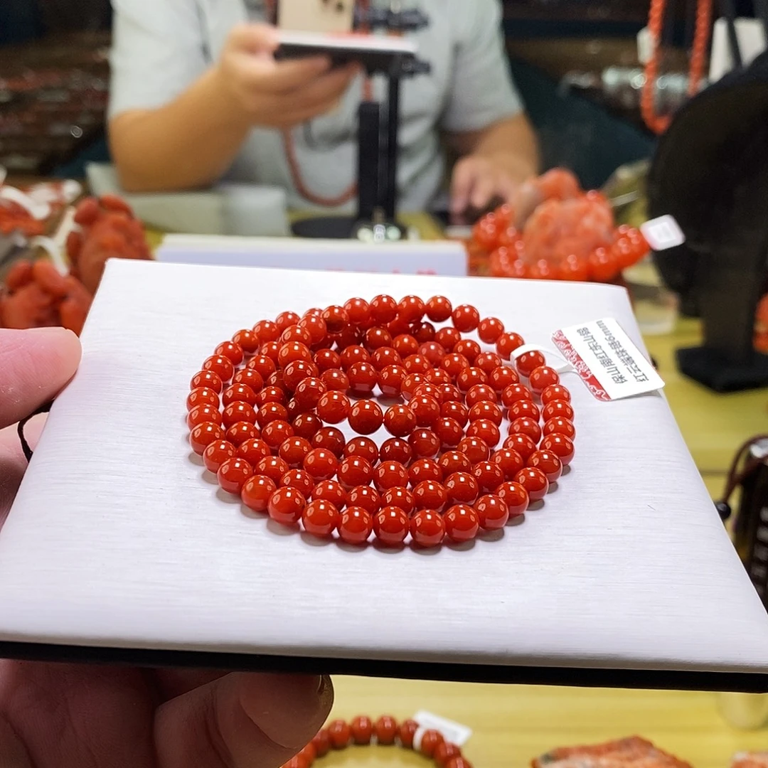 南红玛瑙未镶嵌手链