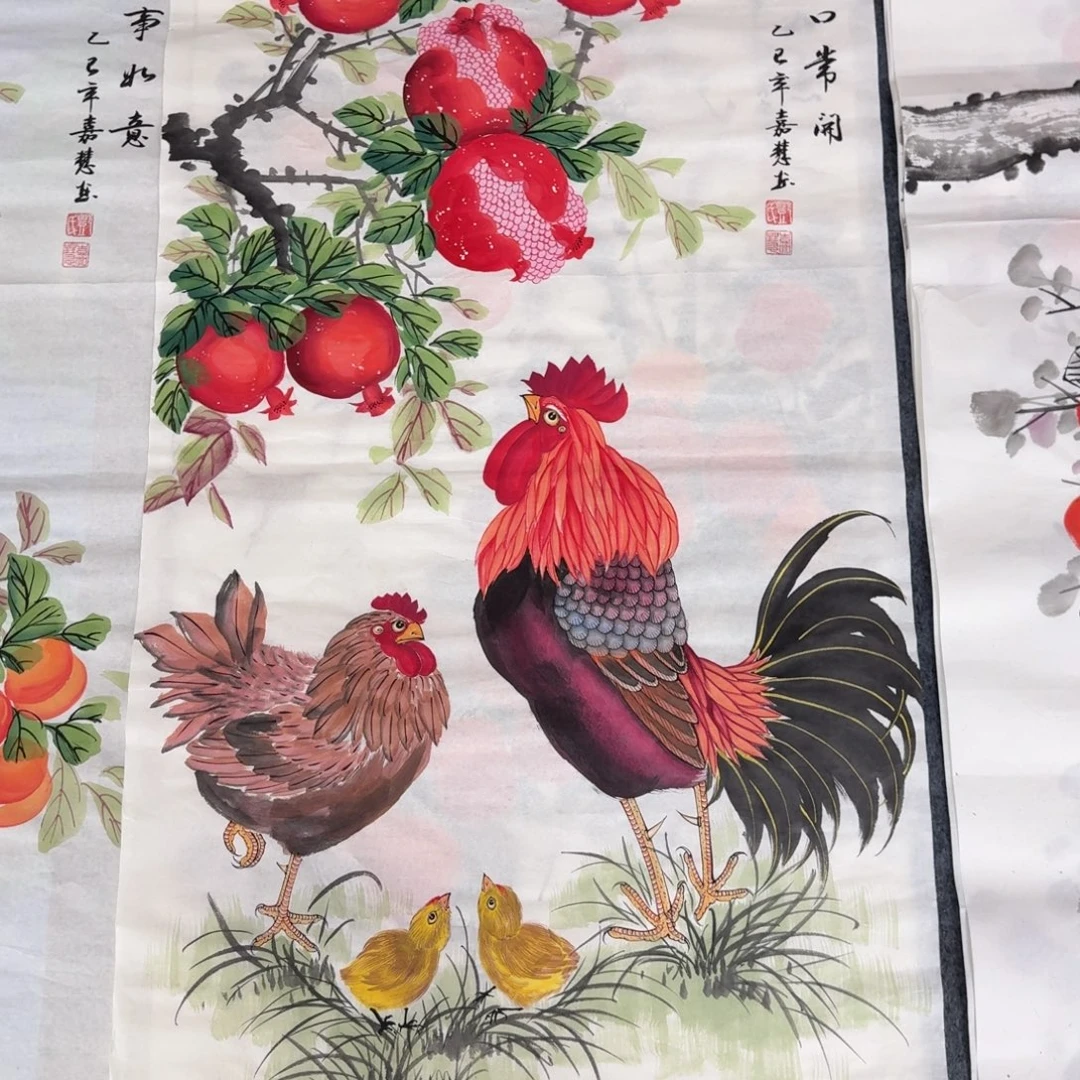 苦***来国画三尺尺寸50X100纯手绘作品