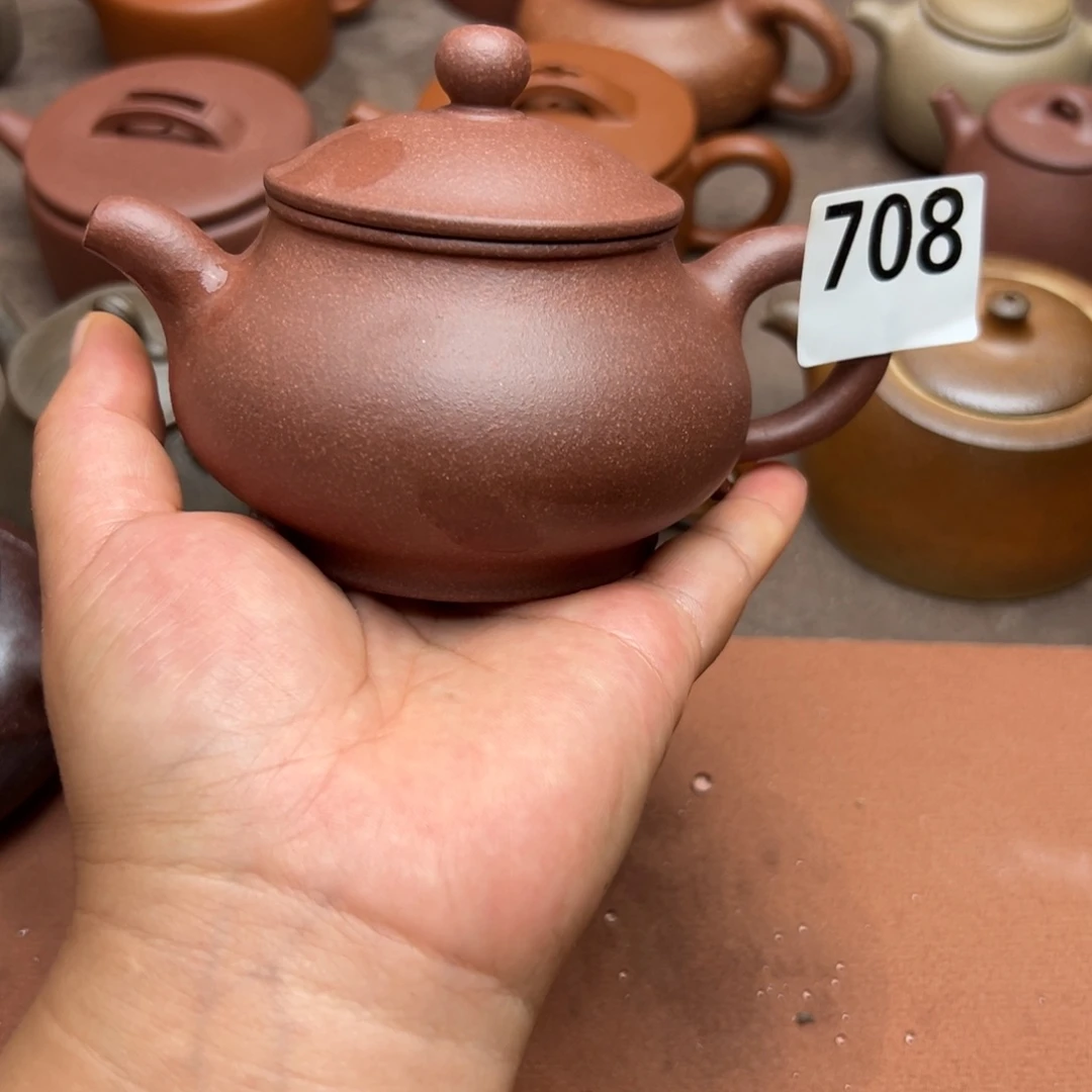 茶壶紫砂紫泥半手手，230cc左右瑕疵