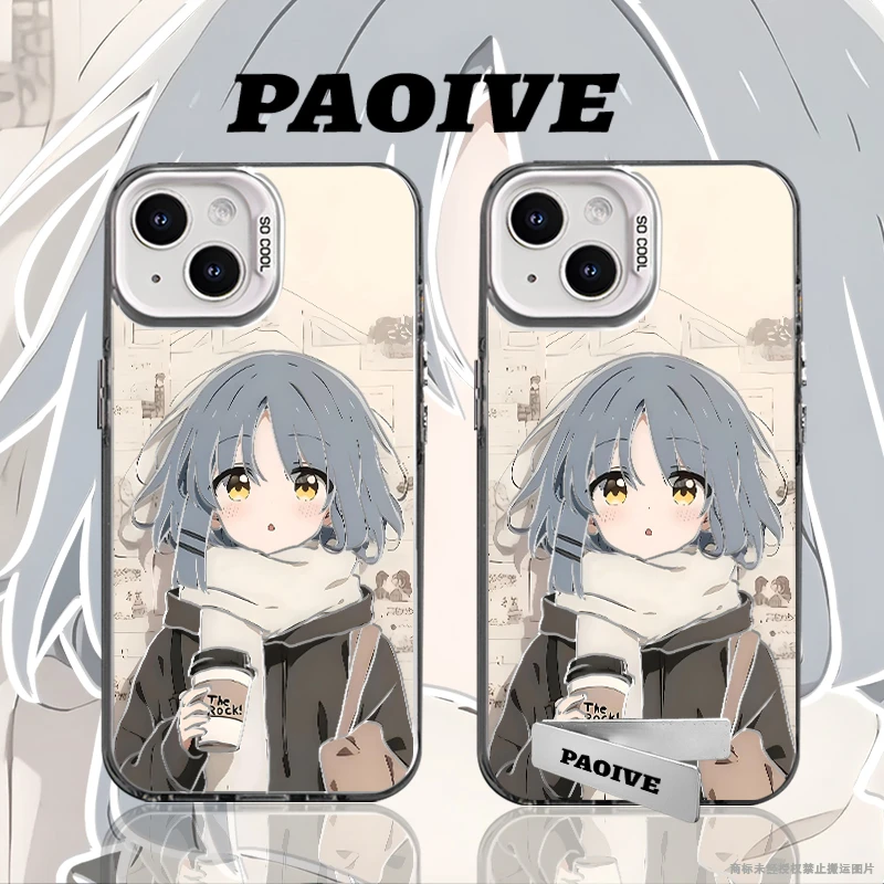 山田凉适用苹果华为vivoiPhone小米三星防摔彩银手机壳
