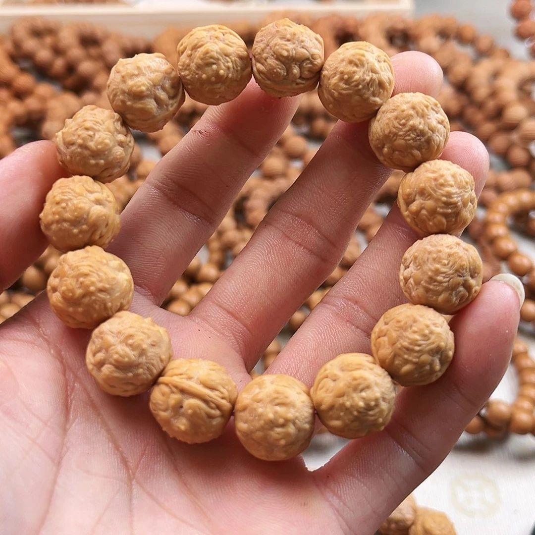 桃核手串瑕疵漏眼大蟾王