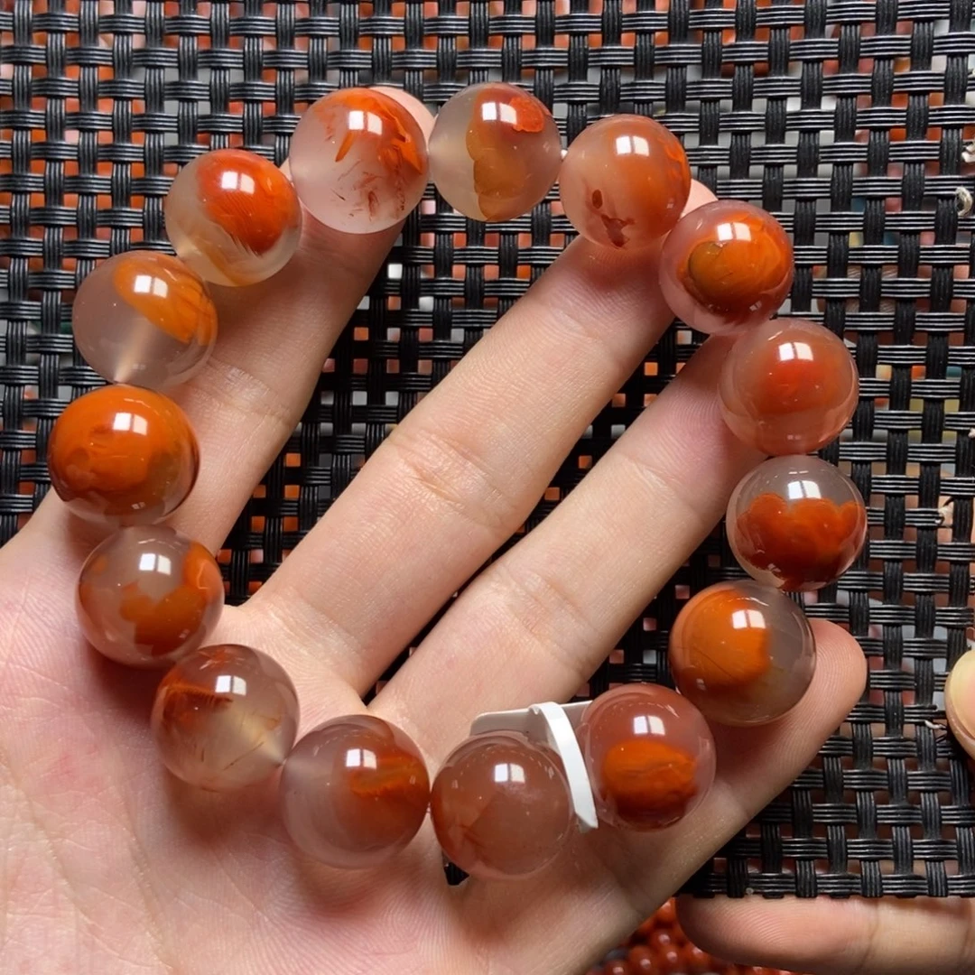 南红玛瑙未镶嵌手串15mm