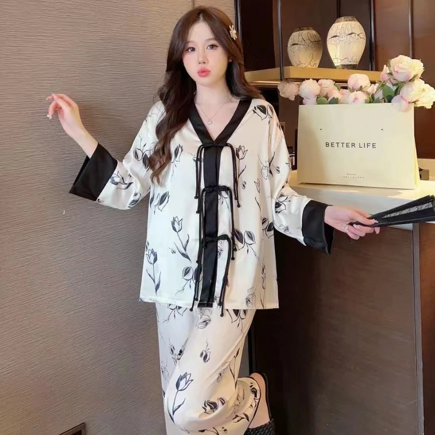 【天邑严选】黛凡妮盘扣国风开衫仙女长袖套装ZJ82402