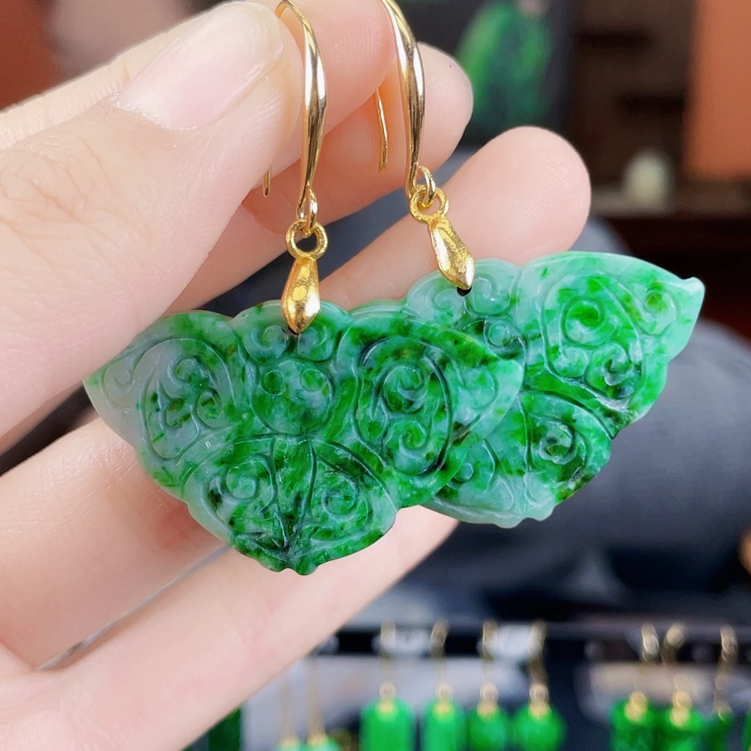 翡翠未镶嵌耳饰饰品