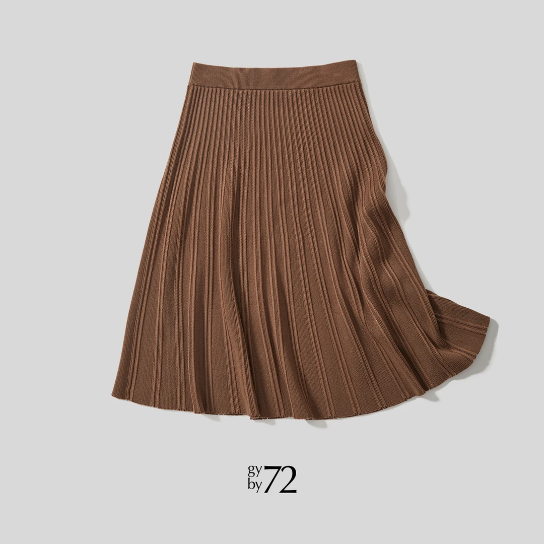 gy by 72/ 原创设计显瘦半身裙女装亮闪气质高腰时尚条纹