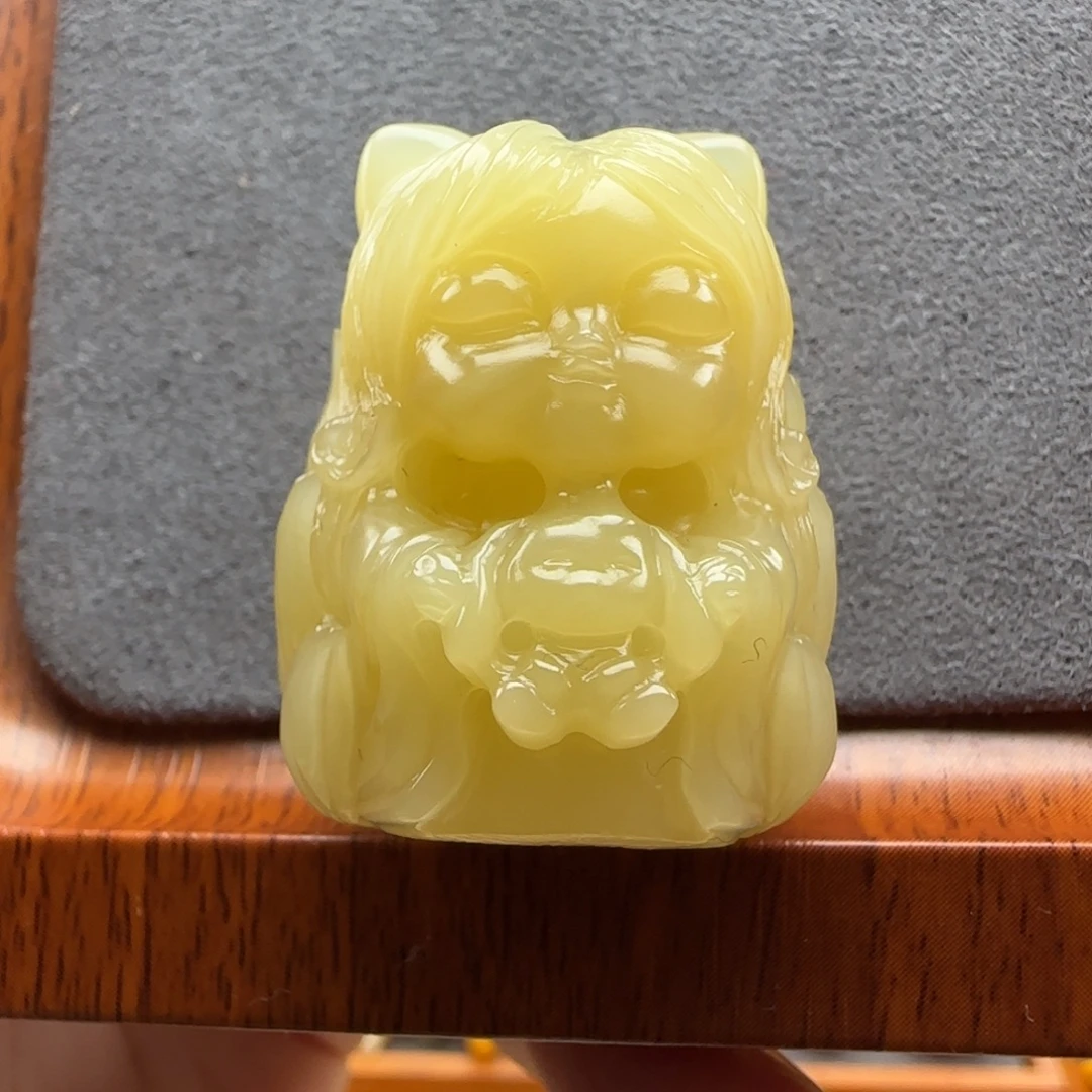 石英质玉（缅黄）配饰未镶嵌