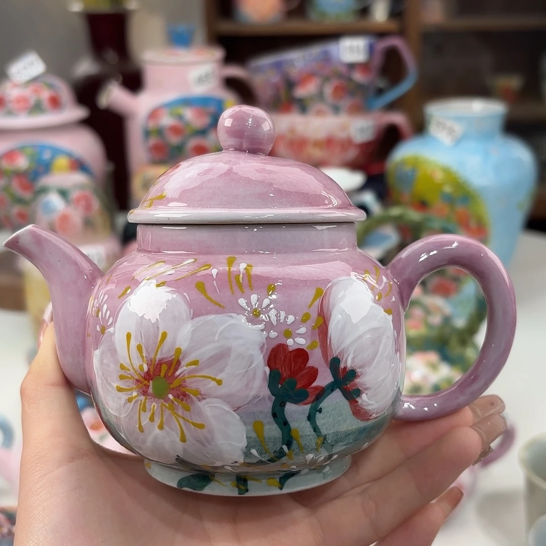 瓷片棵****码景德镇手绘高温釉下彩陶瓷茶具