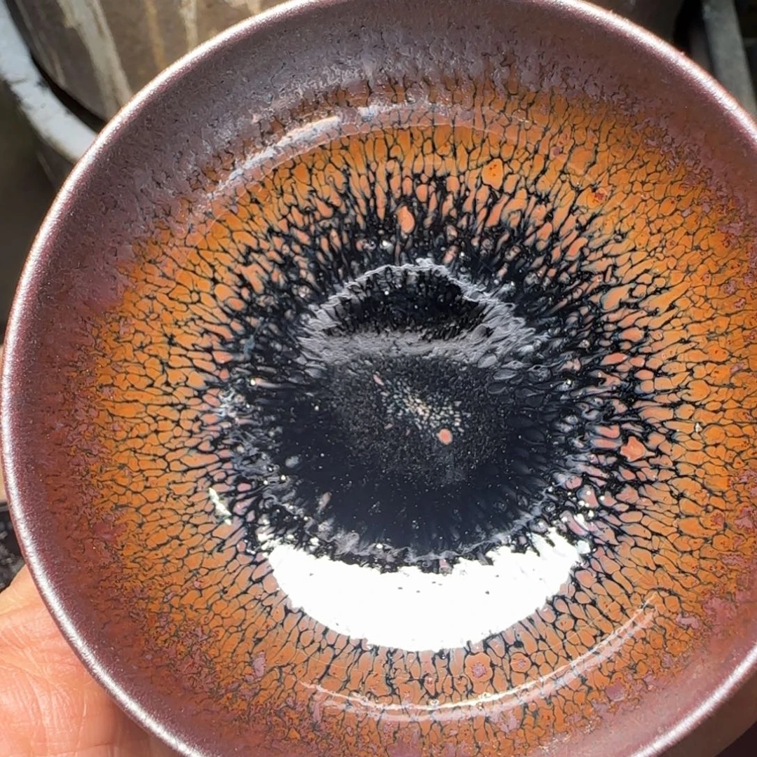 柴烧建盏茶盏茶杯196