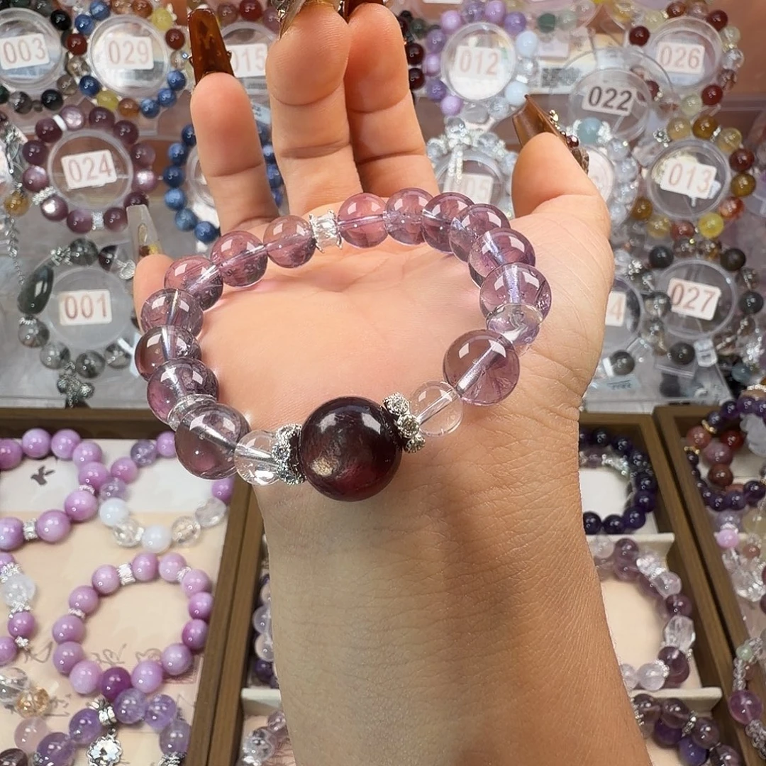 水晶合金手链紫水