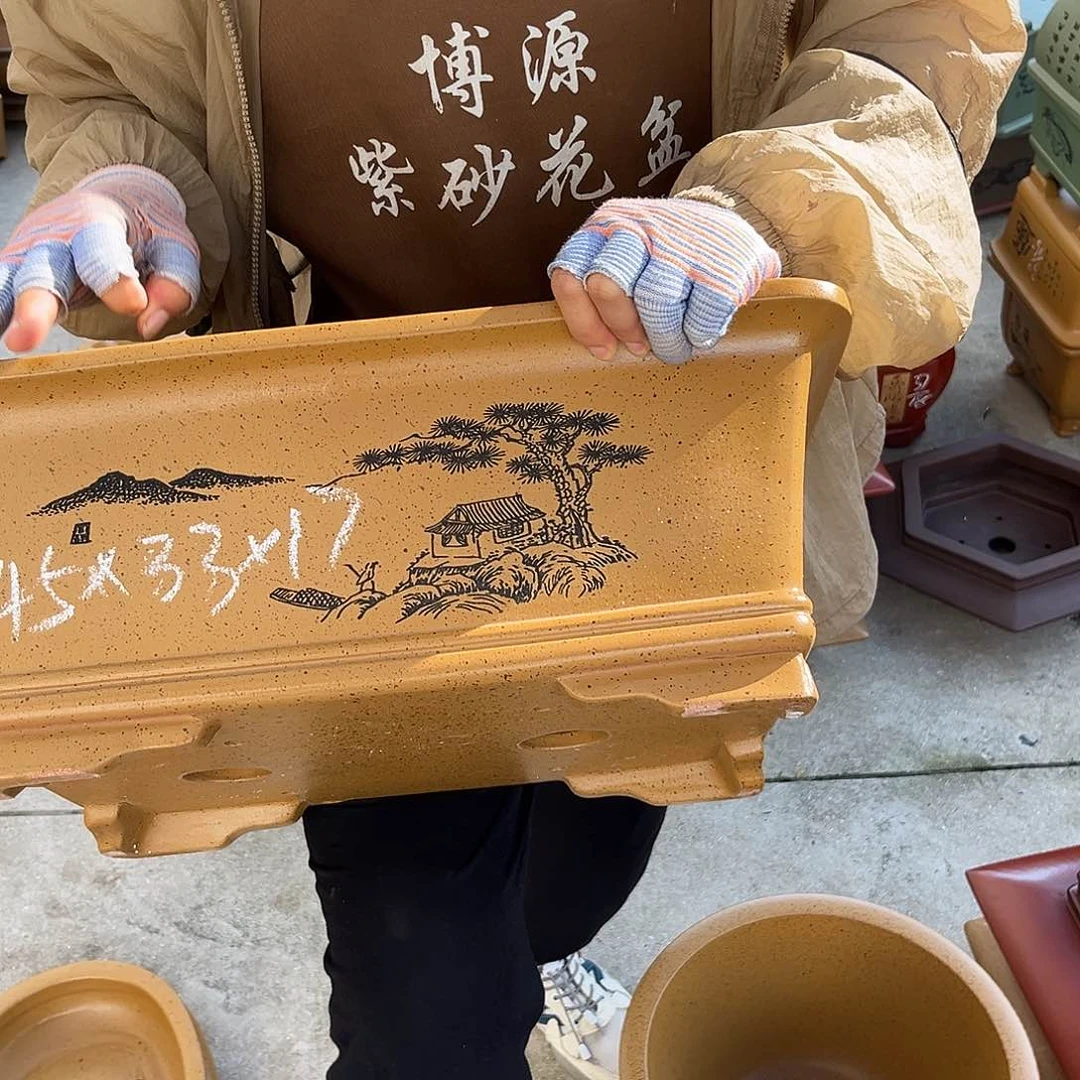 紫砂花盆盆景艺术