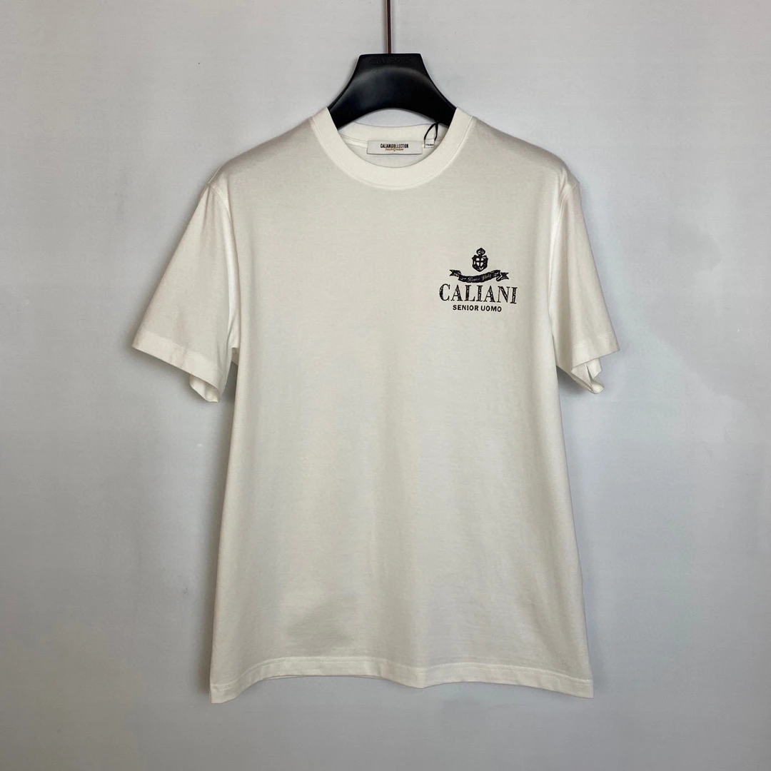 CALIANI/卡里亚尼  休闲时尚经典白色圆领短袖T恤 YN2521YT006