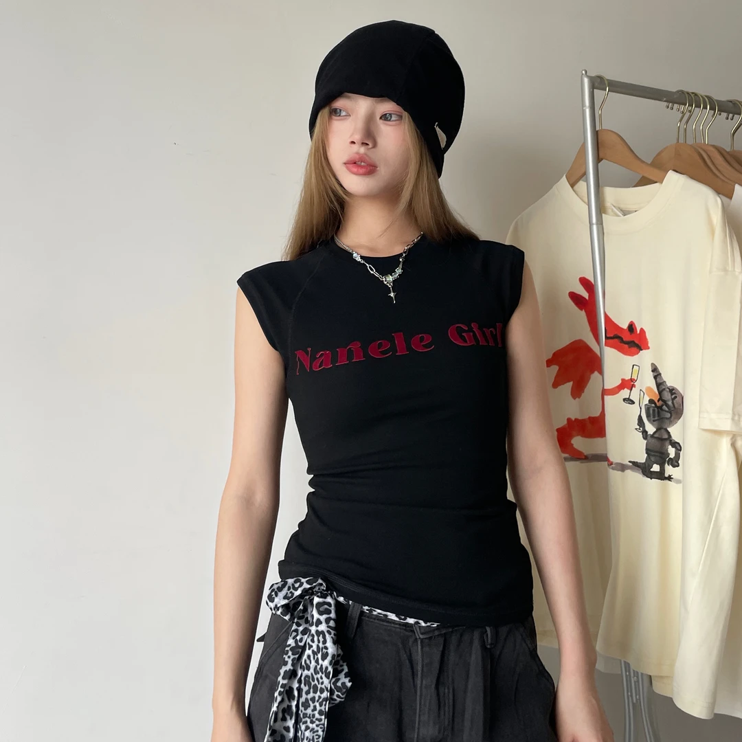 【英文字母】Pocket口袋服饰Na印花美式短袖修身T恤