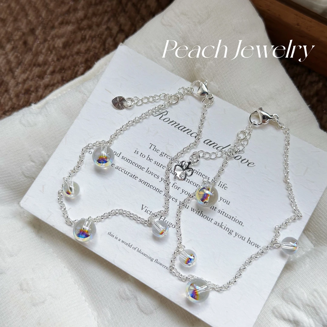 非金属仿水晶手链 预售施家可调节手链T-Q2028多样性发一颜色微差