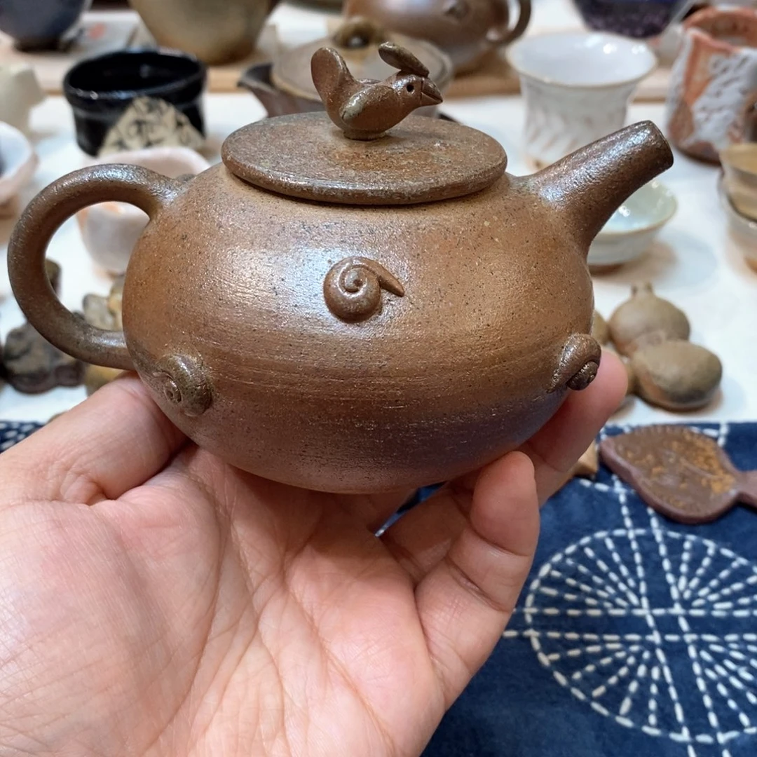 柴烧侘寂粗陶茶具