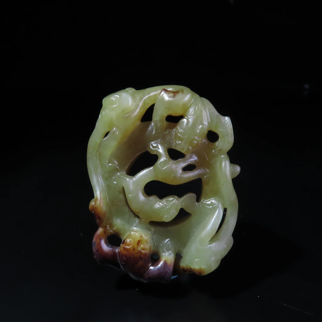 清代蟠螭纹玉佩/MZ579733/和田玉/民族文物